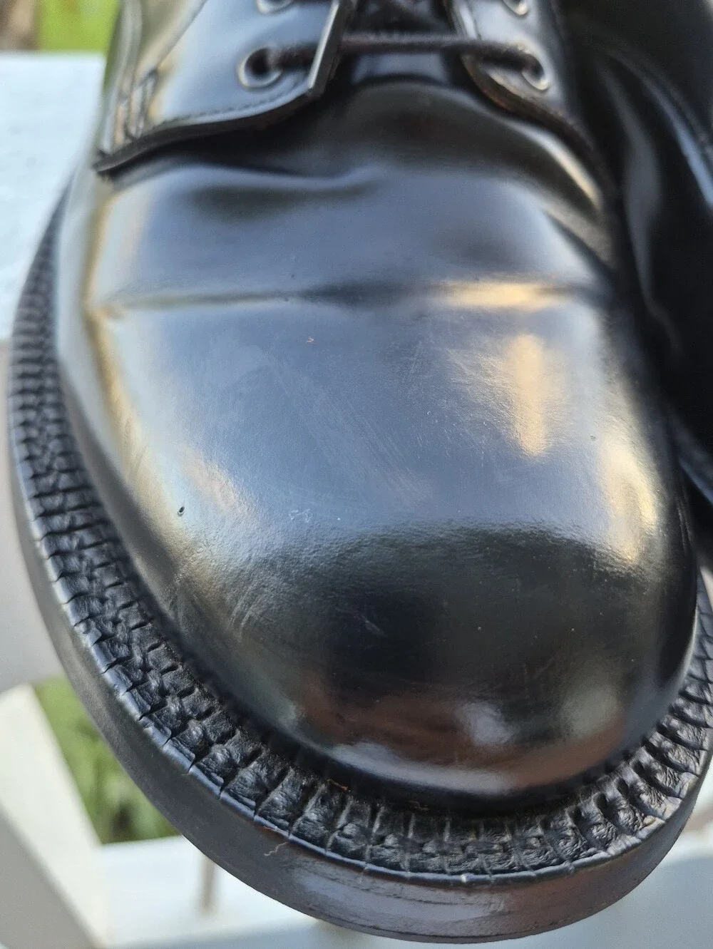 Grenson G:One Black Leather Derby Shoes Size 11G ( US 12 ).